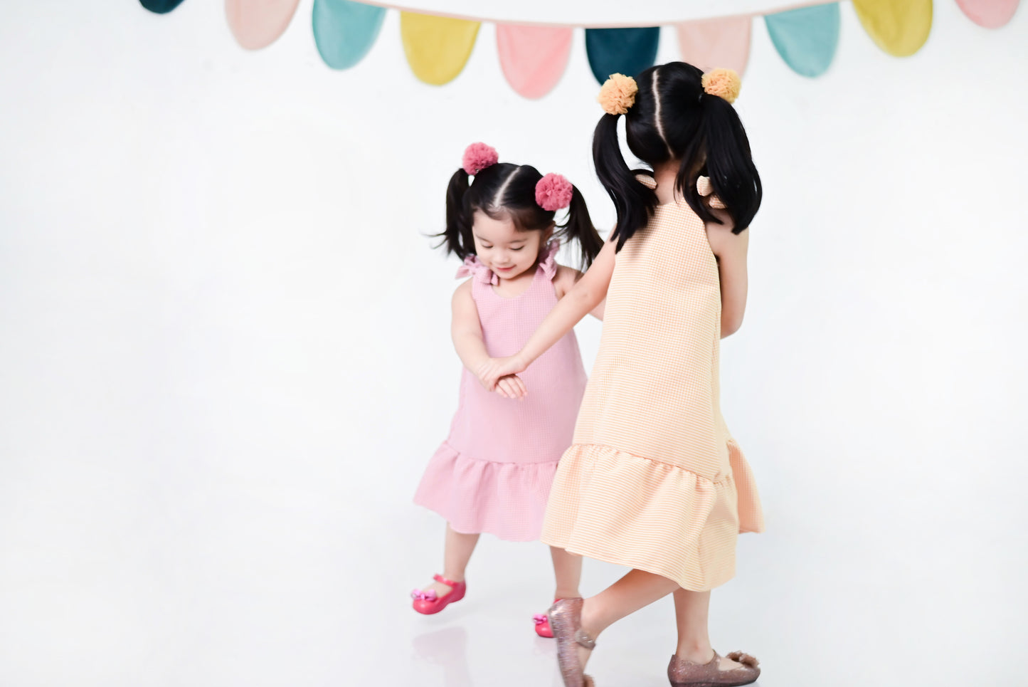 Poppy Dress in Yellow-Orange Gingham